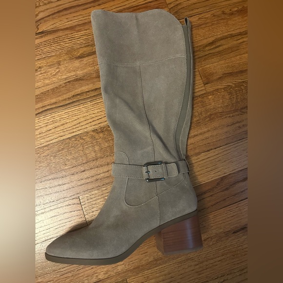 Marc Fisher Riley Taupe Multi Suede Riding Boot NWOT - Picture 8 of 15